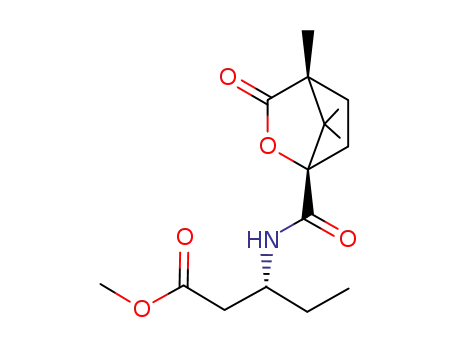 (R)-3-[((1S,4R)-4,7,7-Trimethyl-3-oxo-2-oxa-bicyclo[2.2.1]heptane-1-carbonyl)-amino]-pentanoic acid methyl ester