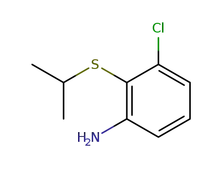 Molecular Structure of 179104-32-6 (3-CHLORO-2-(ISOPROPYLTHIO)ANILINE)