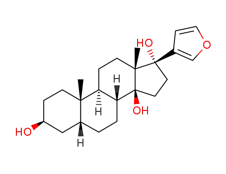 Molecular Structure of 156722-18-8 ((3S,5R,8R,9S,10S,13R,14S,17R)-17-(3-furyl)-10,13-dimethyl-2,3,4,5,6,7, 8,9,11,12,15,16-dodecahydro-1H-cyclopenta[a]phenanthrene-3,14,17-triol)