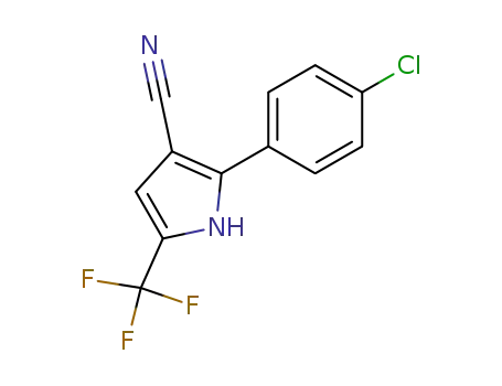 Molecular Structure of 122454-23-3 (2-(4-Chlorophenyl)-5-(trifluoromethyl)-1H-pyrrole-3-carbonitrile)