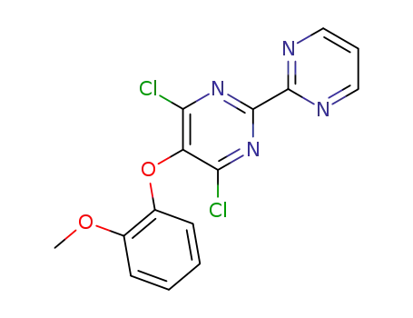 Molecular Structure of 150728-13-5 (4,6-Dichloro-5-(2-methoxyphenoxy)-2,2'-bipyrimidine)