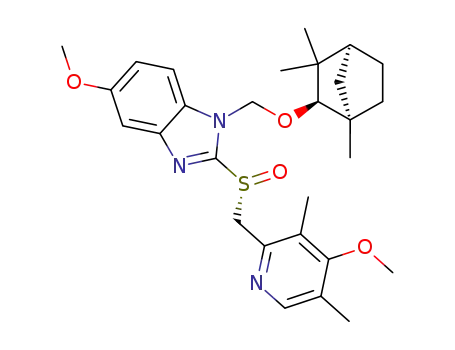 5-Methoxy-2-((R)-4-methoxy-3,5-dimethyl-pyridin-2-ylmethanesulfinyl)-1-((1R,2R,4S)-1,3,3-trimethyl-bicyclo[2.2.1]hept-2-yloxymethyl)-1H-benzoimidazole