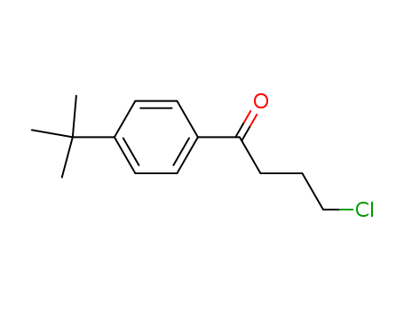 43076-61-5,4'-tert-Butyl-4-chlorobutyrophenone,Butyrophenone,4'-tert-butyl-4-chloro- (6CI);1-(4-tert-Butylphenyl)-4-chloro-1-butanone;4-Chloro-4'-tert-butylbutyrophenone;p-tert-Butyl-w-chlorobutyrophenone;