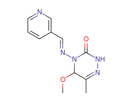 5-Methoxy-6-methyl-4-{[1-pyridin-3-yl-meth-(E)-ylidene]-amino}-4,5-dihydro-2H-[1,2,4]triazin-3-one