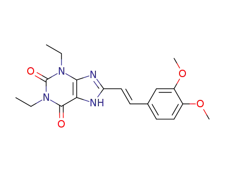 8-[(1E)-2-(3,4-Dimethoxyphenyl)ethenyl]-1,3-diethyl-3,9-dihydro-1H-purine-2,6-dione cas  155270-98-7