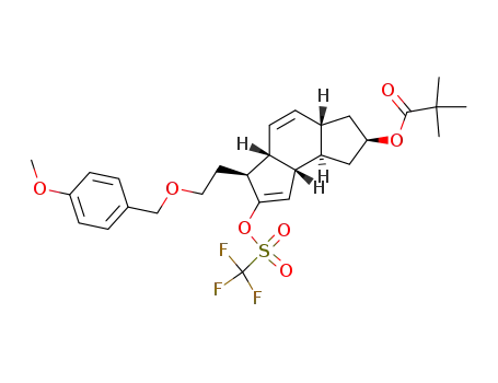 2,2-Dimethyl-propionic acid (2R,3aS,5aR,6S,8aS,8bR)-6-[2-(4-methoxy-benzyloxy)-ethyl]-7-trifluoromethanesulfonyloxy-1,2,3,3a,5a,6,8a,8b-octahydro-as-indacen-2-yl ester