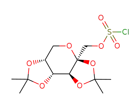 2,3,4,5-bis-O-(1-methylethylidene)-β-D-fructopyranose chlorosulfonic acid ester