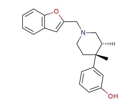 3-((3R,4R)-1-Benzofuran-2-ylmethyl-3,4-dimethyl-piperidin-4-yl)-phenol