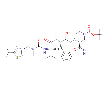 (S)-3-tert-Butylcarbamoyl-4-((2R,3S)-2-hydroxy-3-{(S)-2-[3-(2-isopropyl-thiazol-4-ylmethyl)-3-methyl-ureido]-3-methyl-butyrylamino}-4-phenyl-butyl)-piperazine-1-carboxylic acid tert-butyl ester