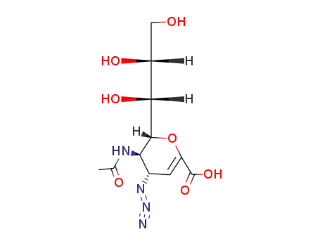 5-acetamido-2,6-anhydro-4-azido-3,4,5-trideoxy-D-glycero-D-galacto-non-2-enonic acid