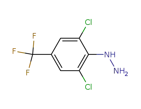 Molecular Structure of 86398-94-9 (2,6-DICHLORO-4-(TRIFLUOROMETHYL)PHENYLHYDRAZINE)