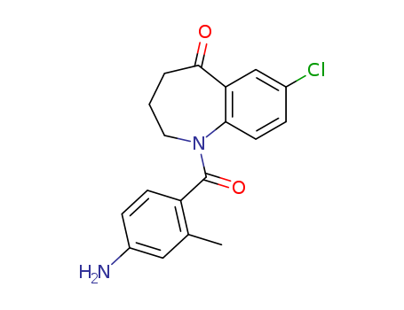 137977-97-0,1-(4-Amino-2-methylbenzoyl)-7-chloro-1,2,3,4-tetrahydro-5H-1-benzazepin-5-one,1-(4-Amino-2-methylbenzoyl)-7-chloro-1,2,3,4-tetrahydro-5H-1-benzazepin-5-one;1-(4-Amino-2-methylbenzoyl)-7-chloro-3,4-dihydro-1H-benzo[b]azepin-5(2H)-one;1-(4-amino-2-methylbenzoyl)-7-chloro-2,3,4-trihydro-1H-benzo[b]azepin-5(2H)-one;5H-1-Benzazepin-5-one,1-(4-amino-2-methylbenzoyl)-7-chloro-1,2,3,4-tetrahydro;1-(4-amino-2-methylbenzoyl)-7-chloro-5-oxo-2,3,4,5-tetrahydro-1H-1-benzazepine;
