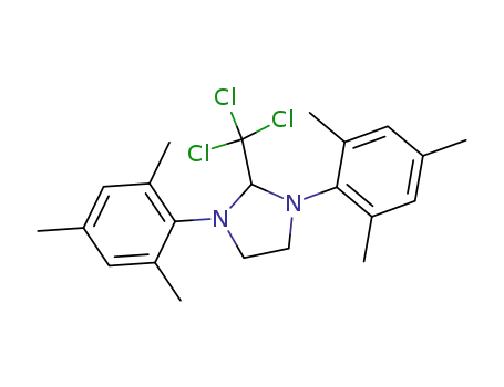 Molecular Structure of 260054-47-5 (1,3-Bis(2,4,6-trimethylphenyl)-2-(trichloromethyl)imidazolidine)