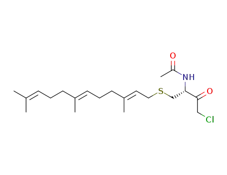 N-[(R)-3-Chloro-2-oxo-1-((2E,6E)-3,7,11-trimethyl-dodeca-2,6,10-trienylsulfanylmethyl)-propyl]-acetamide