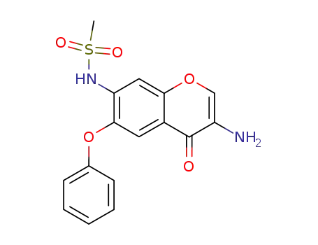 Methanesulfonamide,
N-(3-amino-4-oxo-6-phenoxy-4H-1-benzopyran-7-yl)-