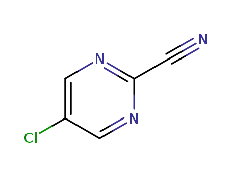 Molecular Structure of 38275-56-8 (2-Pyrimidinecarbonitrile, 5-chloro- (9CI))