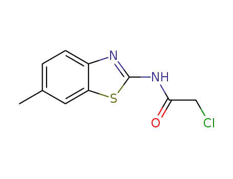 Molecular Structure of 3174-15-0 (2-CHLORO-N-(6-METHYL-BENZOTHIAZOL-2-YL)-ACETAMIDE)