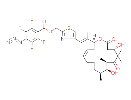 4-Azido-2,3,5,6-tetrafluoro-benzoic acid 4-[(E)-2-((Z)-(2S,9S,10S,11R,14S)-10,14-dihydroxy-5,9,11,13,13-pentamethyl-12,16-dioxo-oxacyclohexadec-4-en-2-yl)-propenyl]-thiazol-2-ylmethyl ester