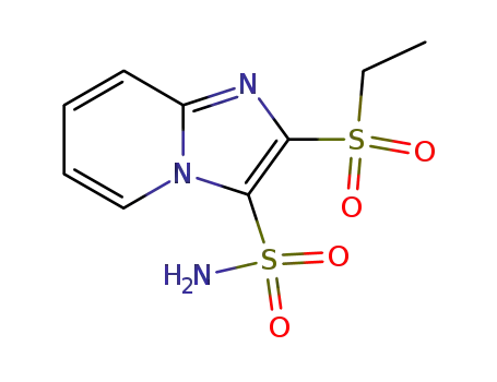 Molecular Structure of 141776-47-8 (2-Ethylsulfonylimidazo[1,2-a]pyridine-3-sulfonamide)