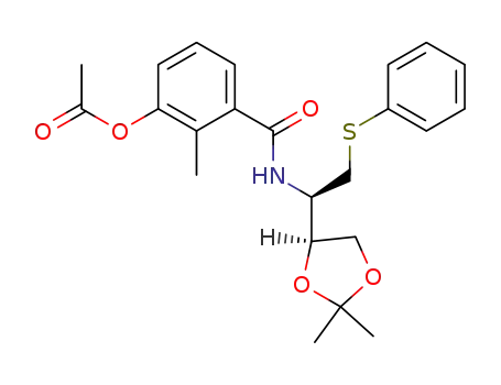 Acetic acid 3-[(R)-1-((S)-2,2-dimethyl-[1,3]dioxolan-4-yl)-2-phenylsulfanyl-ethylcarbamoyl]-2-methyl-phenyl ester