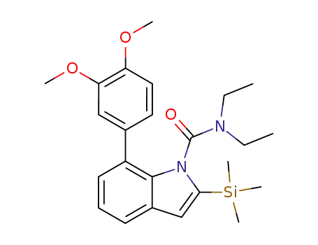 7-(3,4-dimethoxy-phenyl)-2-trimethylsilanyl-indole-1-carboxylic acid diethylamide