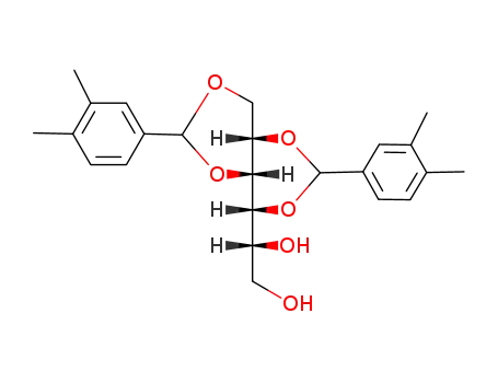 Molecular Structure of 135861-56-2 (1,3:2,4-Bis(3,4-dimethylobenzylideno) sorbitol)
