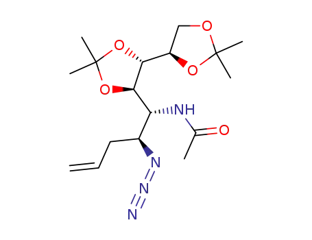 N-[(1R,2S)-2-Azido-1-((4S,5R,4'R)-2,2,2',2'-tetramethyl-[4,4']bi[[1,3]dioxolanyl]-5-yl)-pent-4-enyl]-acetamide