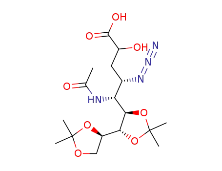 (4S,5R)-5-Acetylamino-4-azido-2-hydroxy-5-((4S,5R,4'R)-2,2,2',2'-tetramethyl-[4,4']bi[[1,3]dioxolanyl]-5-yl)-pentanoic acid