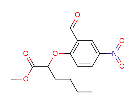 Molecular Structure of 335153-23-6 (Methyl 2-(2-forMyl-4-nitrophenoxy)hexanoate)