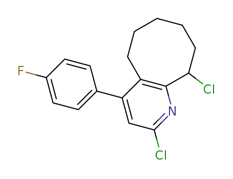 Molecular Structure of 143213-95-0 (Cycloocta[b]pyridine,
2,10-dichloro-4-(4-fluorophenyl)-5,6,7,8,9,10-hexahydro-)