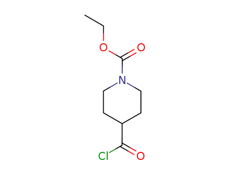 Molecular Structure of 146801-00-5 (1-Piperidinecarboxylic acid, 4-(chlorocarbonyl)-, ethyl ester)