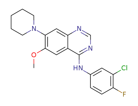 (3-chloro-4-fluoro-phenyl)-(6-methoxy-7-piperidin-1-yl-quinazolin-4-yl)-amine