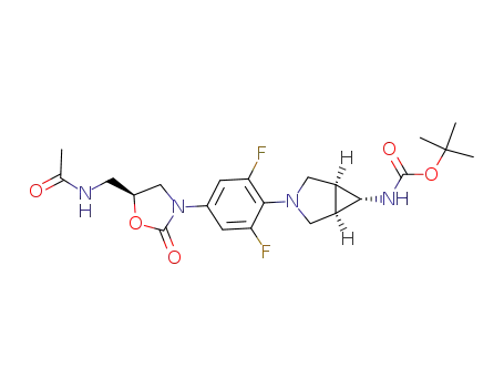 (S)-((1α,5α,6α)-3-{4-[5-(acetylaminomethyl)-2-oxooxazolidin-3-yl]-2,6-difluorophenyl}-3-azabicyclo[3.1.0]hex-6-yl)carbamic acid tert-butyl ester