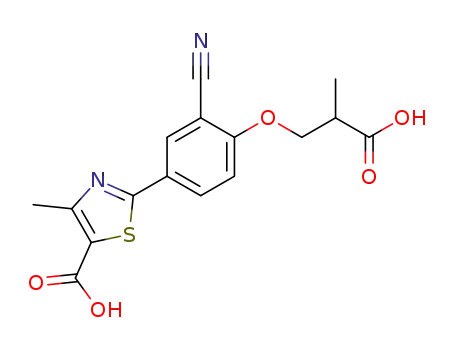 2-[4-(2-carboxypropoxy)-3-cyanophenyl]-4-methylthiazole-5-carboxylic acid
