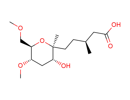 (S)-5-((2S,3R,5S,6R)-3-Hydroxy-5-methoxy-6-methoxymethyl-2-methyl-tetrahydro-pyran-2-yl)-3-methyl-pentanoic acid