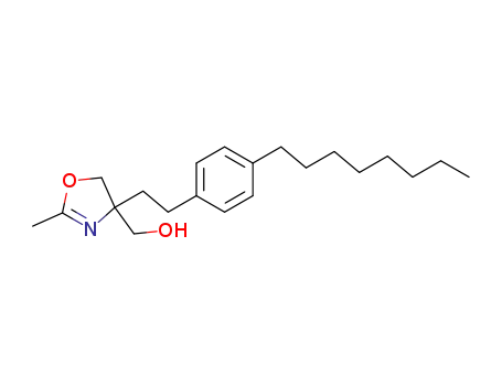 Molecular Structure of 402616-28-8 (4,5-Dihydro-2-methyl-4-[2-(4-octylphenyl)ethyl]-4-oxazolemethanol)