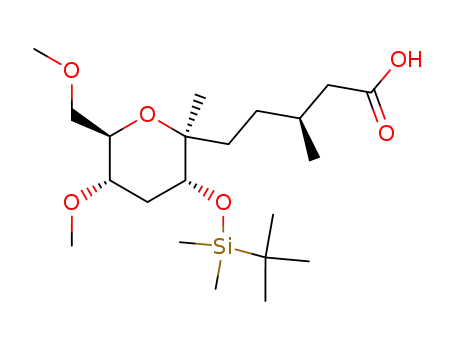 (S)-5-[(2S,3R,5S,6R)-3-(tert-Butyl-dimethyl-silanyloxy)-5-methoxy-6-methoxymethyl-2-methyl-tetrahydro-pyran-2-yl]-3-methyl-pentanoic acid