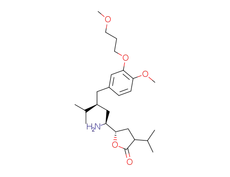 (5S)-dihydro-5-[(1S,3S)-3-[[4-methoxy-3-(3-methoxypropoxy)phenyl]methyl]-4-methyl-1-aminopentyl]-3-(1-methylethyl)-2(3H)-furanone