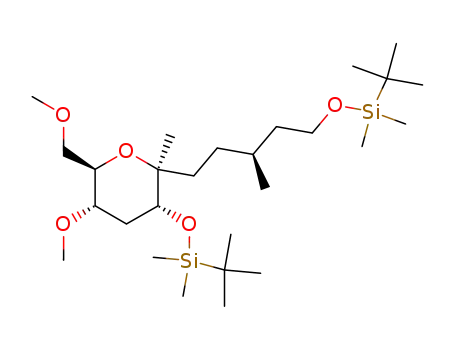 (2S,3R,5S,6R)-3-(tert-Butyl-dimethyl-silanyloxy)-2-[(S)-5-(tert-butyl-dimethyl-silanyloxy)-3-methyl-pentyl]-5-methoxy-6-methoxymethyl-2-methyl-tetrahydro-pyran