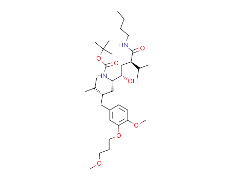 ((1S,2S,4R)-4-Butylcarbamoyl-2-hydroxy-1-{(S)-2-[4-methoxy-3-(3-methoxy-propoxy)-benzyl]-3-methyl-butyl}-5-methyl-hexyl)-carbamic acid tert-butyl ester