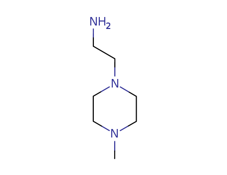 934-98-5,4-Methyl-1-piperazineethanamine,Piperazine,1-(2-aminoethyl)-4-methyl- (6CI,7CI,8CI);1-(2-Aminoethyl)-4-methylpiperazine;1-Methyl-4-(2-aminoethyl)piperazine;2-(4-Methyl-1-piperazinyl)ethanamine;2-(4-Methylpiperazin-1-yl)ethylamine;2-(4-Methylpiperazino)ethanamine;