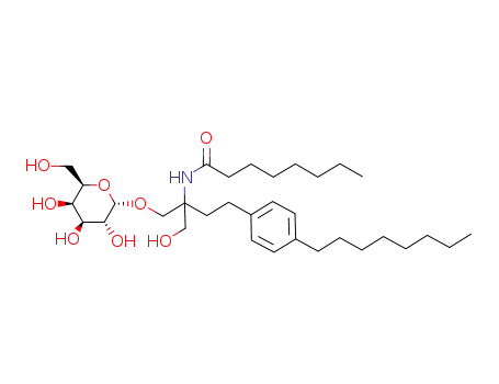 Octanoic acid [1-hydroxymethyl-3-(4-octyl-phenyl)-1-((2S,3R,4S,5R,6R)-3,4,5-trihydroxy-6-hydroxymethyl-tetrahydro-pyran-2-yloxymethyl)-propyl]-amide