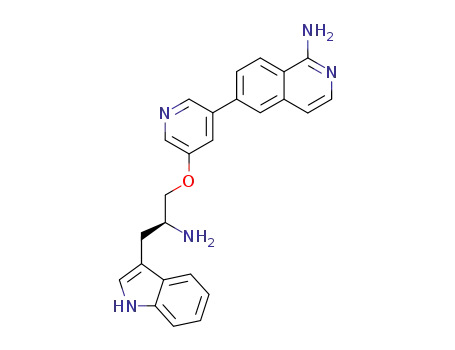 6-{5-[2-amino-3-(1H-indol-3-yl)-propoxy]-pyridin-3-yl}-isoquinolin-1-ylamine