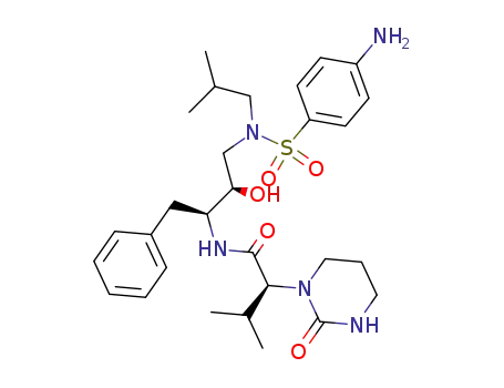 (S)-N-{(1S,2R)-3-[(4-Amino-benzenesulfonyl)-isobutyl-amino]-1-benzyl-2-hydroxy-propyl}-3-methyl-2-(2-oxo-tetrahydro-pyrimidin-1-yl)-butyramide
