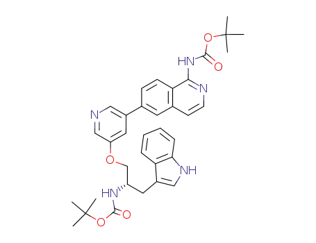 (6-{5-[2-tert-butoxycarbonylamino-3-(1H-indol-3-yl)-propoxy]-pyridin-3-yl}-isoquinolin-1-yl)-carbamic acid tert-butyl ester