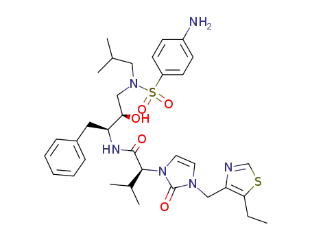 (S)-N-{(1S,2R)-3-[(4-aminobenzenesulfonyl)isobutylamino]-1-benzyl-2-hydroxypropyl}-2-[3-(2-ethylthiazol-4-ylmethyl)-2-oxo-2,3-dihydroimidazol-1-yl]-3-methylbutyramide