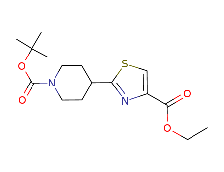 1-Piperidinecarboxylic acid, 4-[4-(ethoxycarbonyl)-2-thiazolyl]-, 1,1-dimethylethyl ester