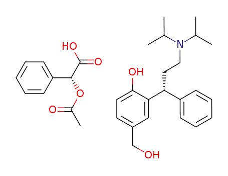 (R)-2-[3-(N,N-diisopropylamino)-1-phenylpropyl]-4-(hydroxymethyl)phenol (R)-(-)-O-acetylmandelic acid salt