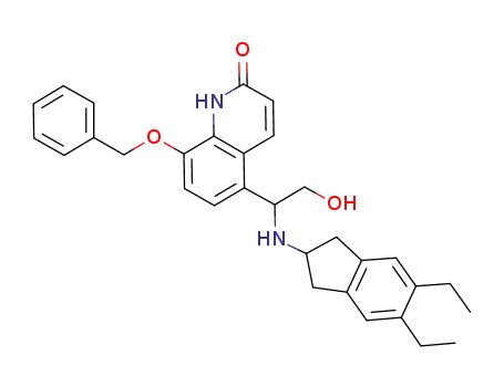 8-(benzyloxy)-5-(1-(5,6-diethyl-2,3-dihydro-1H-inden-2-ylamino)-2-hydroxyethyl)quinolin-2(1H)-one