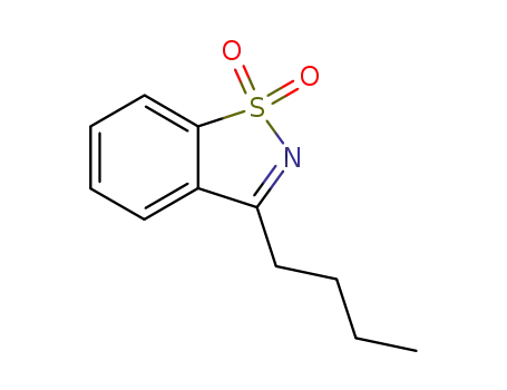 Molecular Structure of 55379-09-4 (1,2-Benzisothiazole, 3-butyl-, 1,1-dioxide)